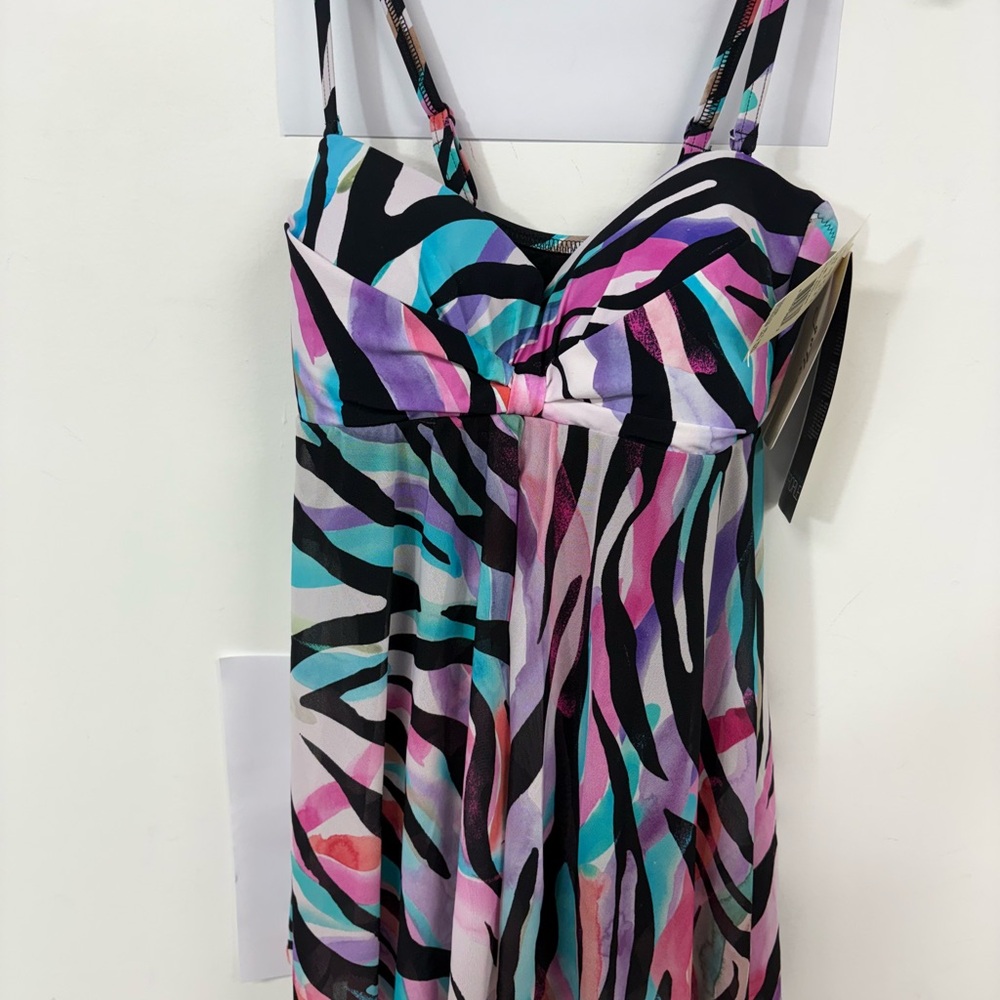 Multicolor Strappy Swimsuit